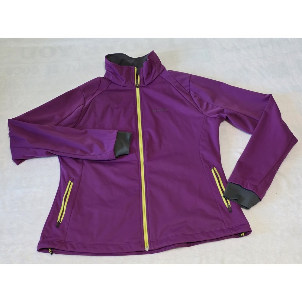 Columbia Womens XL Purple Omni Shield Omni Heat Soft Shell Jacket Full Zip